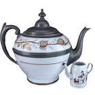 Pewter trimmed Graniteware Tea Kettle with Childrens Granite ware Teapot - Estate Fresh Austin