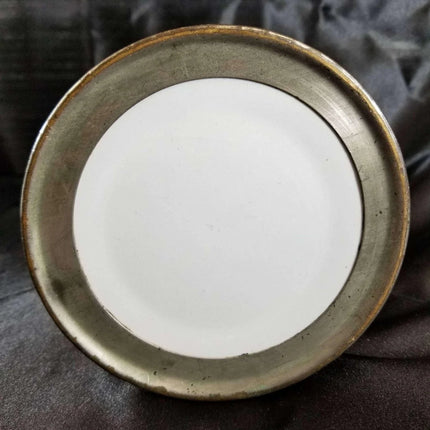 Pewter trimmed Graniteware Teapot with Berry Decoration c.1890 Manning bowman - Estate Fresh Austin