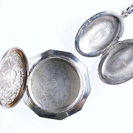 Pope Paul VI Silver Rosary/pill box and Sterling keepsake pendant - Estate Fresh Austin