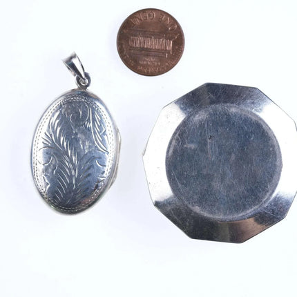 Pope Paul VI Silver Rosary/pill box and Sterling keepsake pendant - Estate Fresh Austin