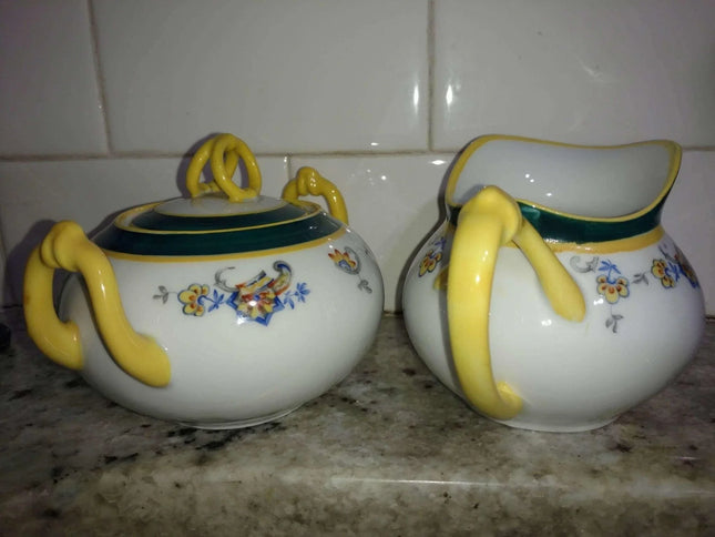 Porcelain Moschendorf Factory, Bavaria, Germany Incredible Art Deco Creamer and - Estate Fresh Austin