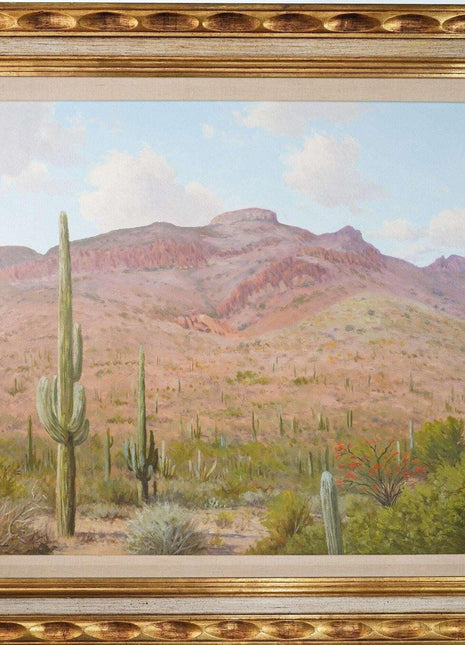 Porfirio Salinas (1910–1973) Big Bend Texas/Mexico Landscape Oil on Canvas - Estate Fresh Austin