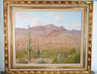 Porfirio Salinas (1910–1973) Big Bend Texas/Mexico Landscape Oil on Canvas - Estate Fresh Austin