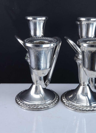 Pr Duchin Sterling Weighted Candelabras 3 lite - Estate Fresh Austin