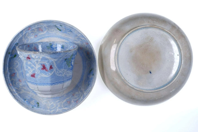 Pre 1850 Staffordshire transferware multicolor medici and pearlware historical b - Estate Fresh Austin