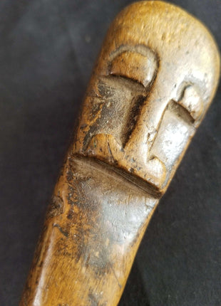 Pre Columbian effigy Wood carving wonderful patina - Estate Fresh Austin