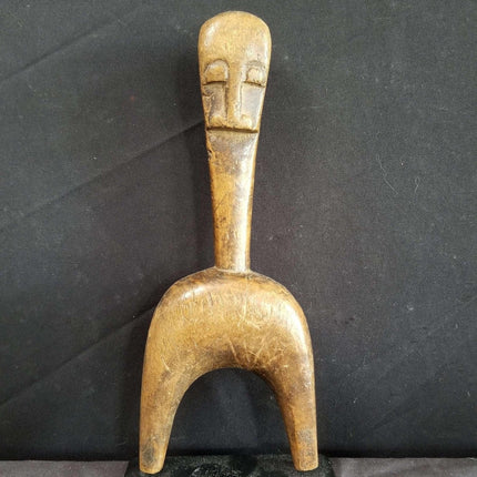 Pre Columbian effigy Wood carving wonderful patina - Estate Fresh Austin