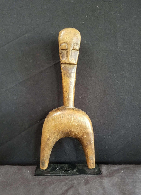 Pre Columbian effigy Wood carving wonderful patina - Estate Fresh Austin