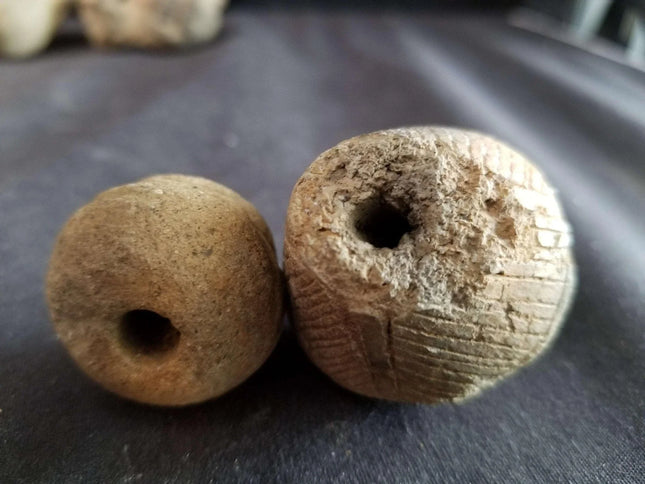 Pre Columbian Pottery Lot Effigy Figural Miniatures Beads Aztec Incan Nat - Estate Fresh Austin