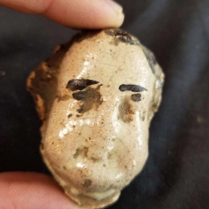 Pre Columbian Pottery Lot Effigy pendant Figural head Aztec Incan Native America - Estate Fresh Austin