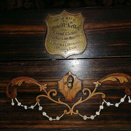 Presentation lap Desk To: Annie McKellar By Barony F.C. School Teachers and Mon - Estate Fresh Austin