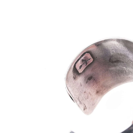 Preston Monongye Cuff Bracelet (Hopi) (1927-1987) Tufa Cast Silver - Estate Fresh Austin