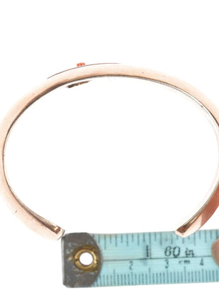 Preston Monongye (Hopi) (1927 - 1987) Tufa Cast Rose Gold Channel inlay bracelet - Estate Fresh Austin