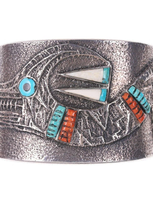 Preston Monongye (Hopi) (1927 - 1987) Tufa Cast Silver Cuff bracelet - Estate Fresh Austin