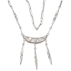 P&W Natewa Zuni sterling mother of pearl inlay bib necklace - Estate Fresh Austin