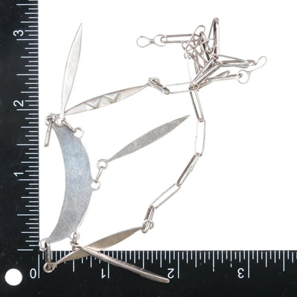 P&W Natewa Zuni sterling mother of pearl inlay bib necklace - Estate Fresh Austin