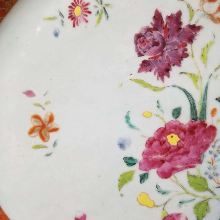 Qianlong Period Chinese Export Famille Rose Platter 17" x 13.5" 18th century - Estate Fresh Austin