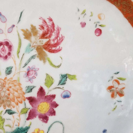 Qianlong Period Chinese Export Famille Rose Platter 17" x 13.5" 18th century - Estate Fresh Austin