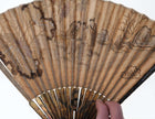 Qing Chinese Watercolor mother of pearl inlaid enamel fan - Estate Fresh Austin
