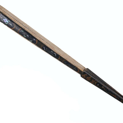 Qing Chinese Watercolor mother of pearl inlaid enamel fan - Estate Fresh Austin