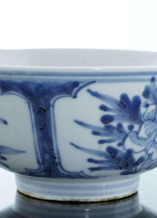 Qing Dynasty Antique Chinese Bowl blue/white underglaze - Estate Fresh Austin