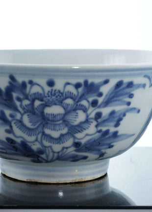 Qing Dynasty Antique Chinese Bowl blue/white underglaze - Estate Fresh Austin