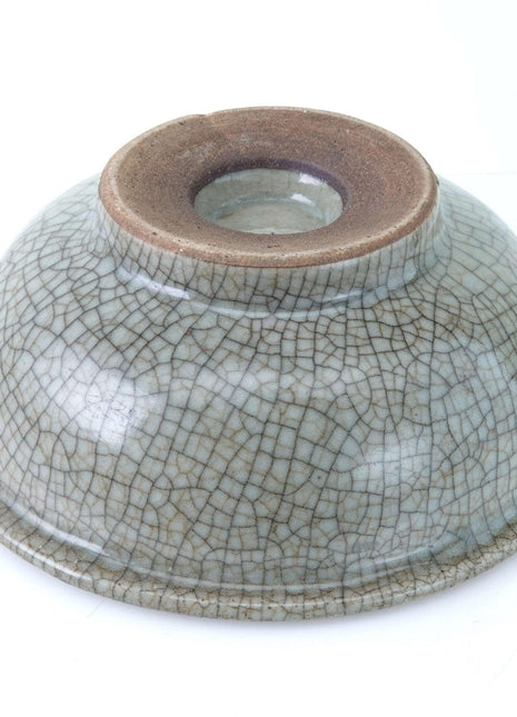 Qing Dynasty Chinese Celadon Crackle Glazed Bowl - Estate Fresh Austin