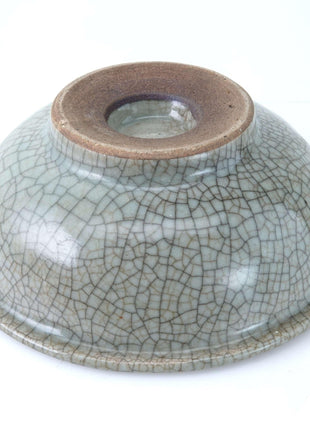 Qing Dynasty Chinese Celadon Crackle Glazed Bowl - Estate Fresh Austin