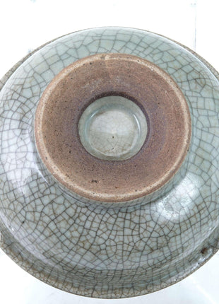 Qing Dynasty Chinese Celadon Crackle Glazed Bowl - Estate Fresh Austin