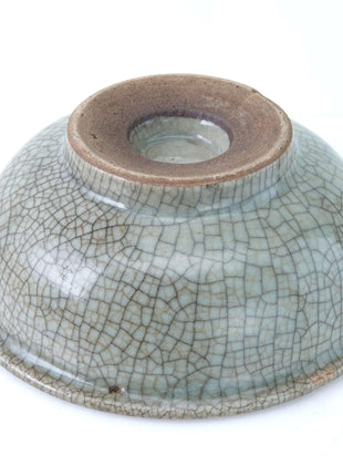 Qing Dynasty Chinese Celadon Crackle Glazed Bowl - Estate Fresh Austin