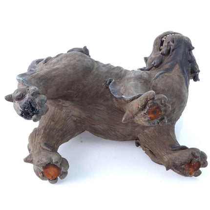 Qing Dynasty Chinese Shiwan Pottery Food Lion Figures Male and Female - Estate Fresh Austin