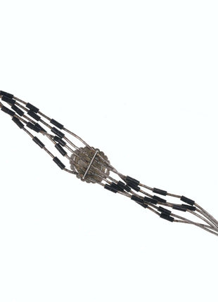 Qt Southwestern sterling onyx bracelet - Estate Fresh Austin