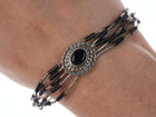Qt Southwestern sterling onyx bracelet - Estate Fresh Austin