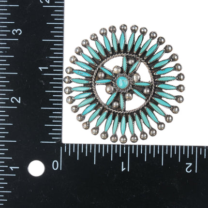 R Gchachu Zuni sterling needlepoint pin - Estate Fresh Austin