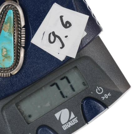 R Navajo Sterling pendant with pretty turquoise - Estate Fresh Austin