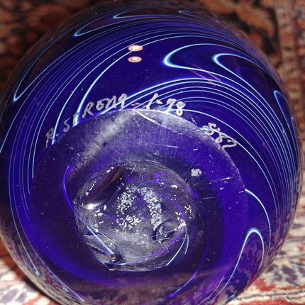 Randy Strong Art Glass Vase Dated January 1978 887 6.5" tall x 4.5" wide - Estate Fresh Austin