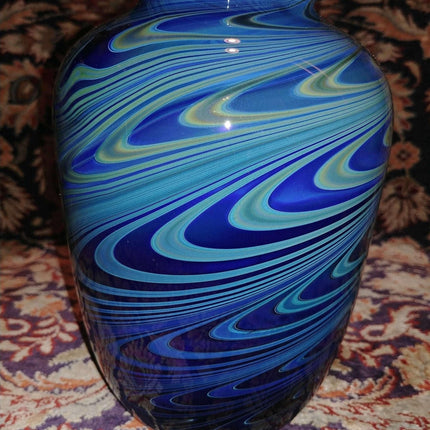 Randy Strong Art Glass Vase Dated January 1978 887 6.5" tall x 4.5" wide - Estate Fresh Austin