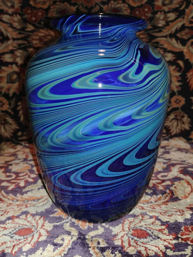 Randy Strong Art Glass Vase Dated January 1978 887 6.5" tall x 4.5" wide - Estate Fresh Austin