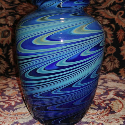 Randy Strong Art Glass Vase Dated January 1978 887 6.5" tall x 4.5" wide - Estate Fresh Austin