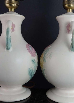 Rare 1950's American Hull Art Pottery Lamps Pair - Estate Fresh Austin