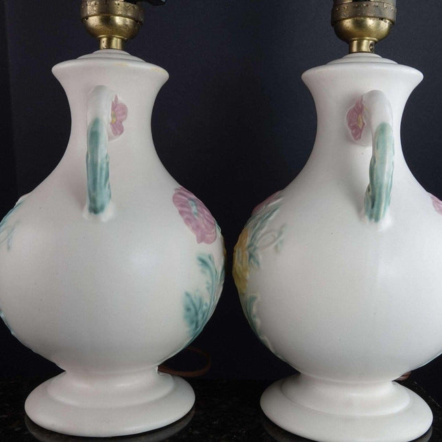 Rare 1950's American Hull Art Pottery Lamps Pair - Estate Fresh Austin