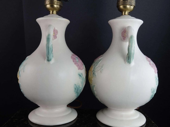 Rare 1950's American Hull Art Pottery Lamps Pair - Estate Fresh Austin