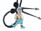 Rare 1970's Carol Kee Navajo Sterling Multi-stone Inlay Mickey Mouse bolo tie - Estate Fresh Austin