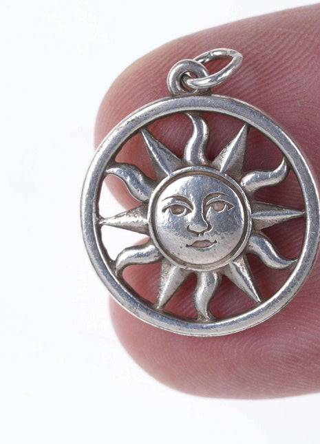 Rare Retired James Avery Sterling Sunface pendant/oversized charm - Estate Fresh Austin