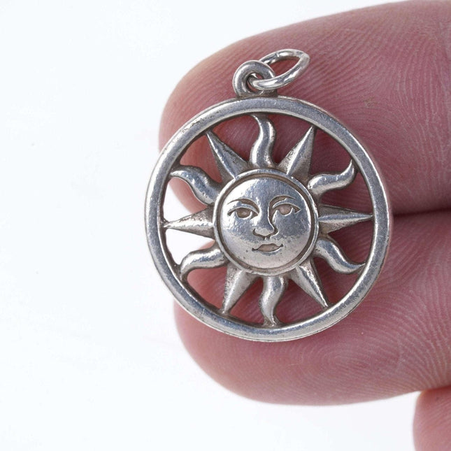 Rare Retired James Avery Sterling Sunface pendant/oversized charm - Estate Fresh Austin