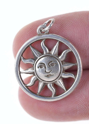 Rare Retired James Avery Sterling Sunface pendant/oversized charm - Estate Fresh Austin