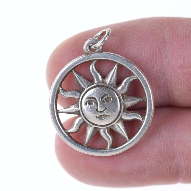 Rare Retired James Avery Sterling Sunface pendant/oversized charm - Estate Fresh Austin