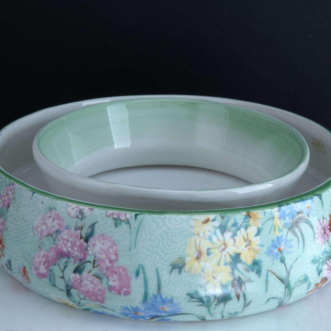 Rare Shelley Melody Chintz Ring Planter Rose Bowl - Estate Fresh Austin