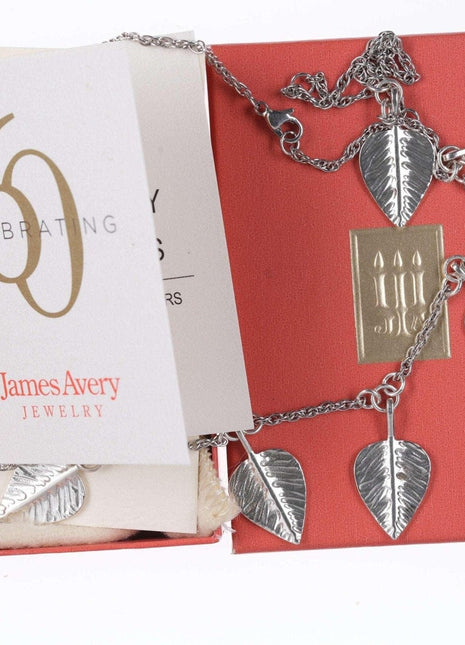 Rare/retired James Avery 60th Anniversary Shimmering Leaves Sterling Necklace - Estate Fresh Austin