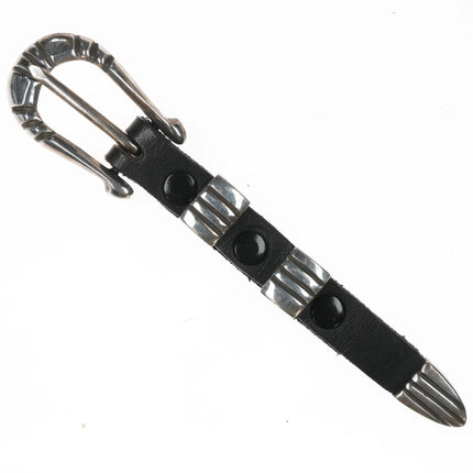 Ray Adakai Navajo Sterling ranger belt buckle set - Estate Fresh Austin